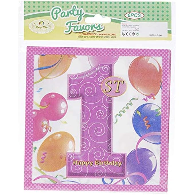 24 PIECES TISSUE PAPER 1ST GIRL HAPPY BIRTHDAY DESIGN
